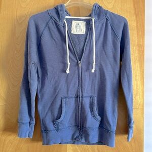 Aerie dusty blue zip up hoodie